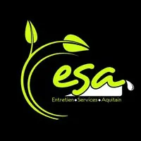 Logo ESA Entretien Services Aquitain Logo de ESA avec feuilles vertes